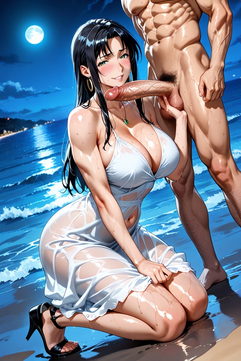 Blushing, Nude, Sweaty Hentai IA