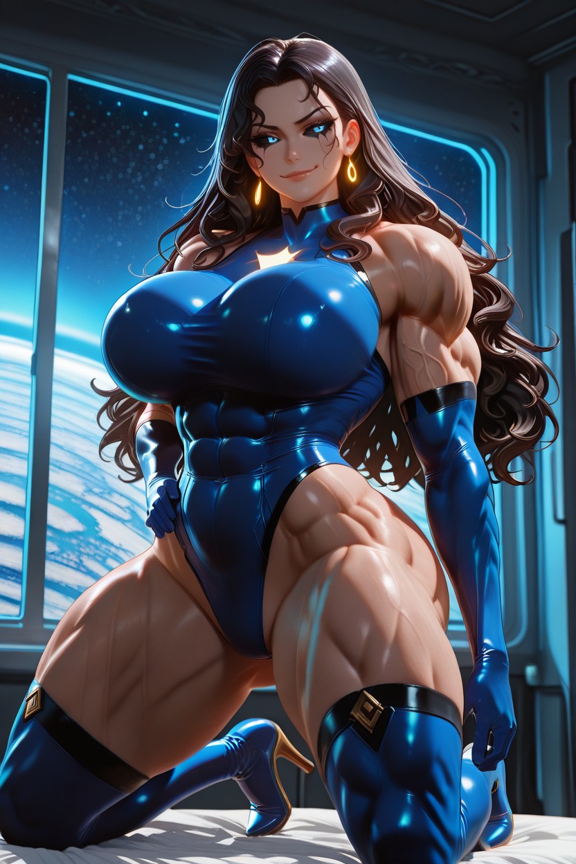 Blue Boots, Hair Colors, Large Hands Porno IA Hentai