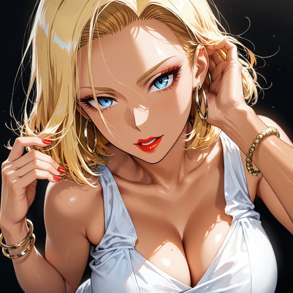 Close Up, Detailed Face, Android Hentai AI Porn