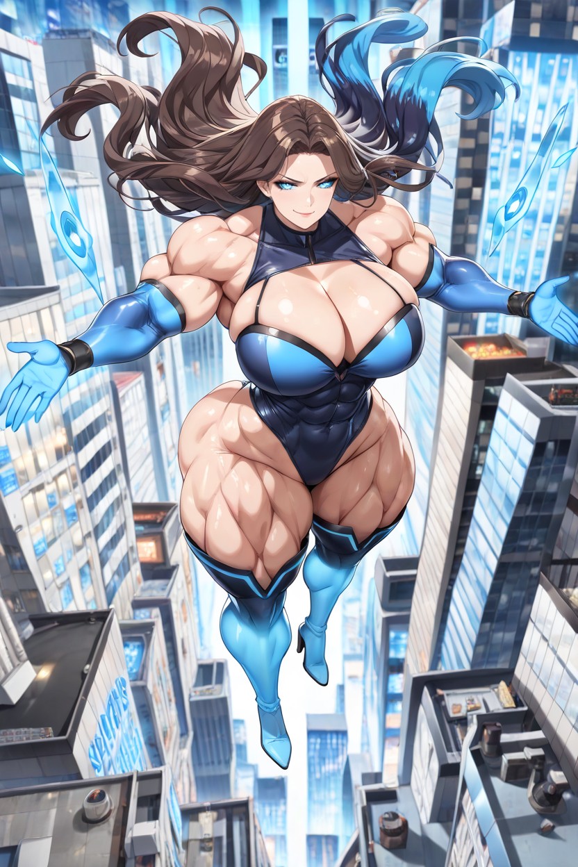 Curly Hair, Glowing Hands, Hovering Hentai IA