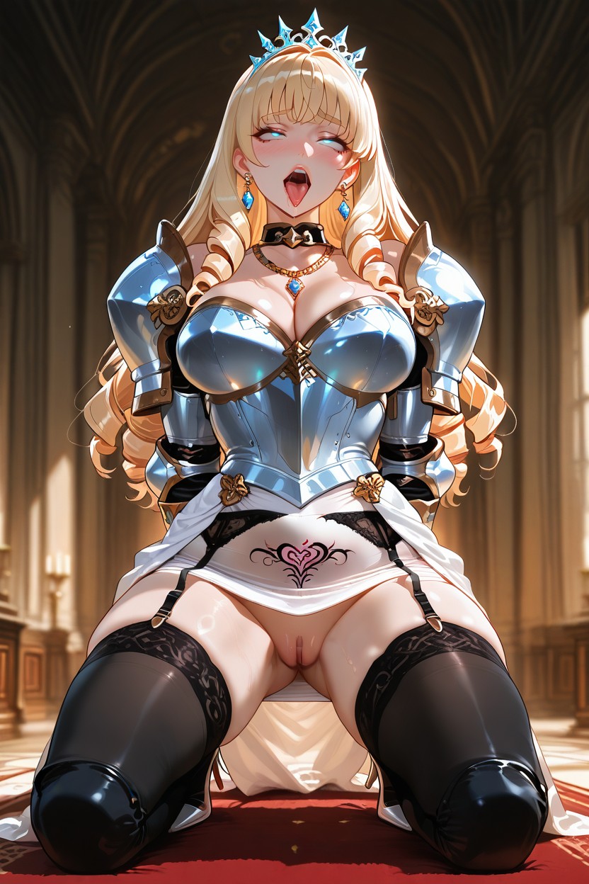 Pet Collar, She Is Leading The Army, Rubies Necklace And Earrings ヘンタイAIポルノ