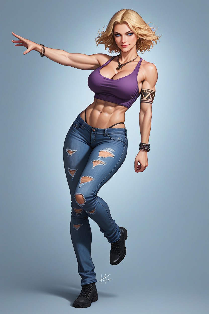 Simple Necklace With Round, Corps Entier, Large Breasts Porno IA Hentai