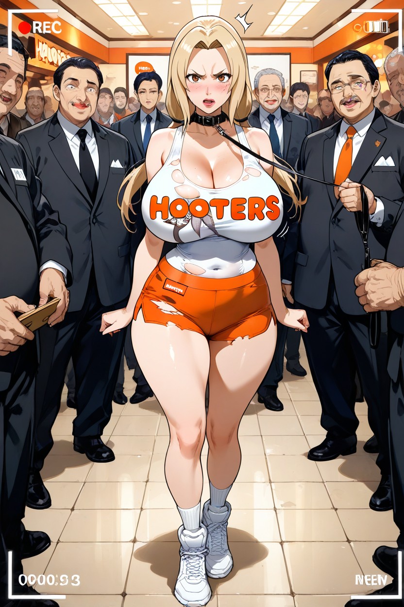 Many Old Men In The Background, Mucha Gente Alrededor, Tsunade Hentai IA