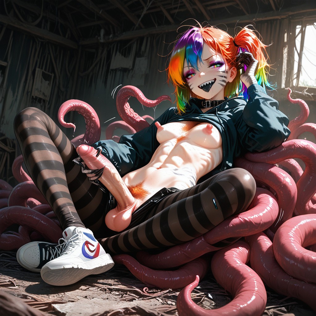 Futanari, Flaccid, Fisheye Camera Hentai AI Porn