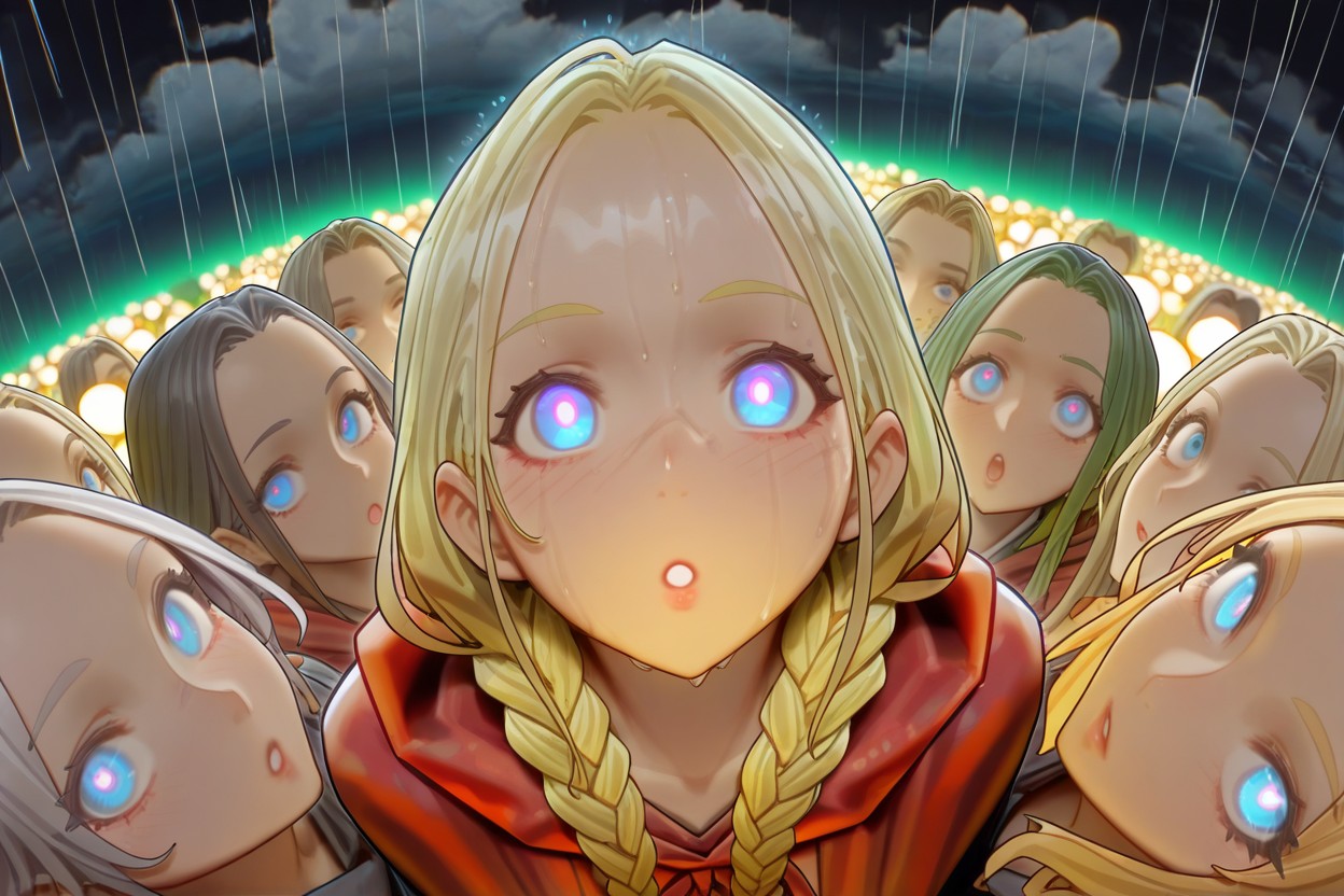 Fisheye View, Black Background, 25+ Hentai AI Porn