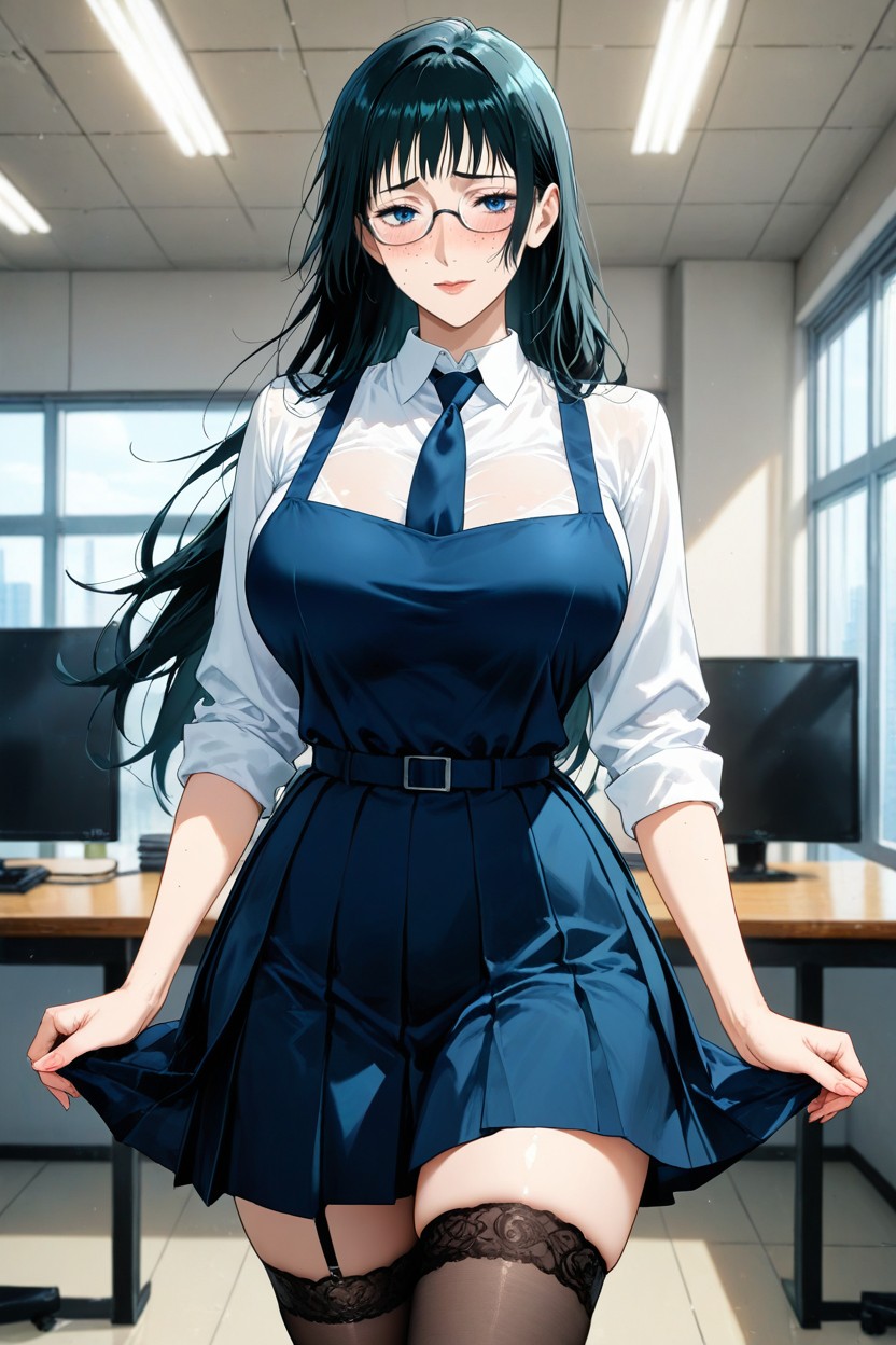 Extremely Blush, Round Face, Motions Lines Hentai IA