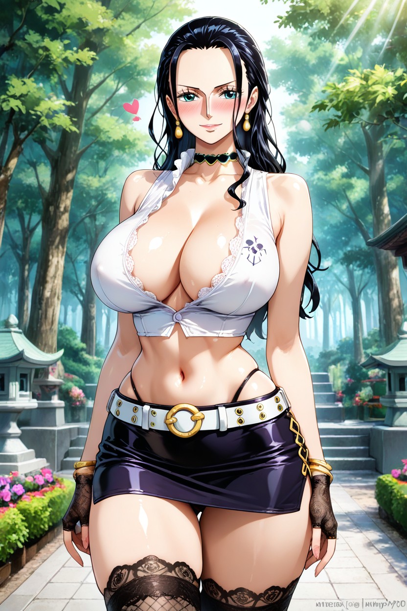 Lace Stockings, White Belt, Uncensored Hentai IA