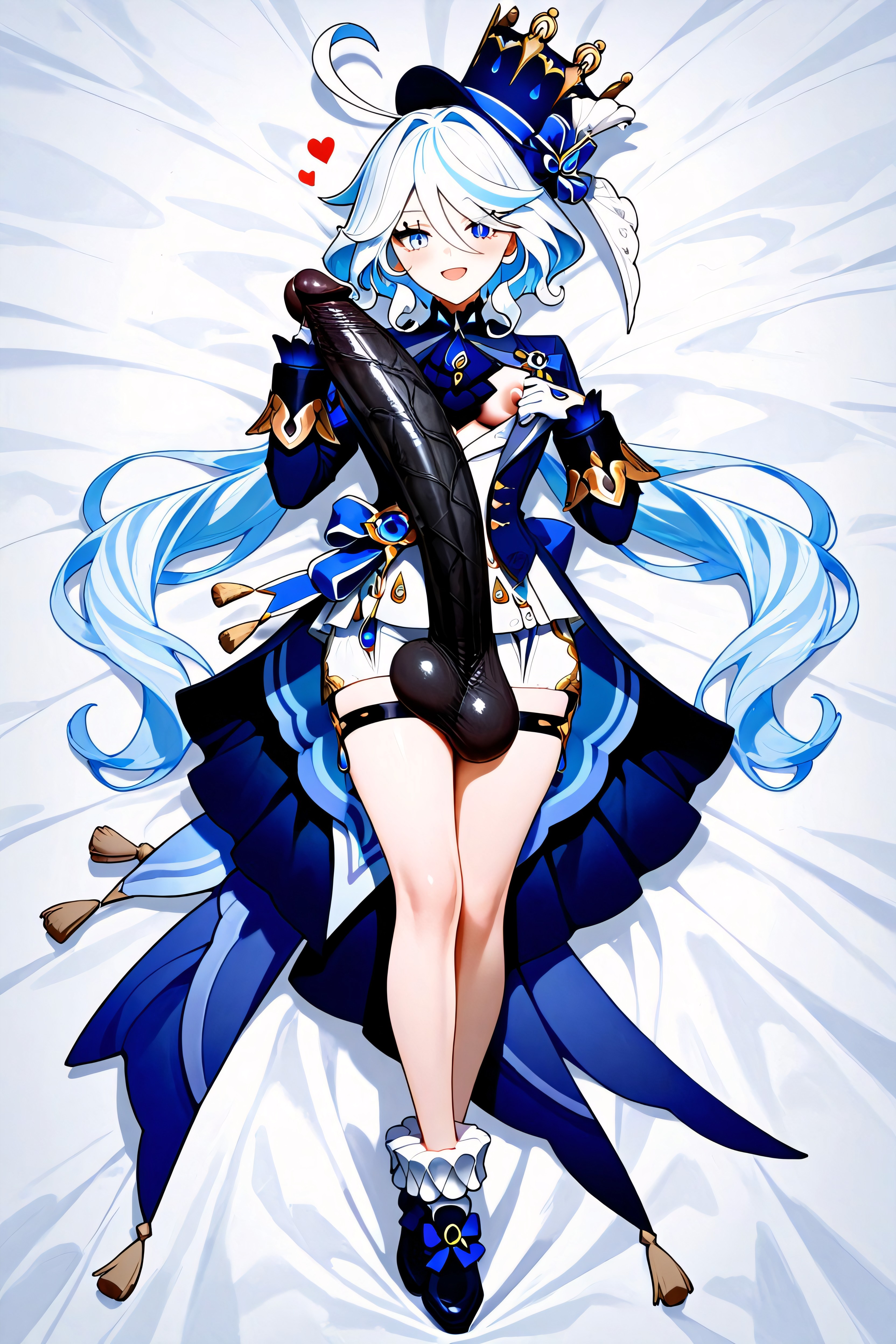 フルボディ, Black Penis, Wearing A Navy Blue Tailcoat ヘンタイAIポルノ