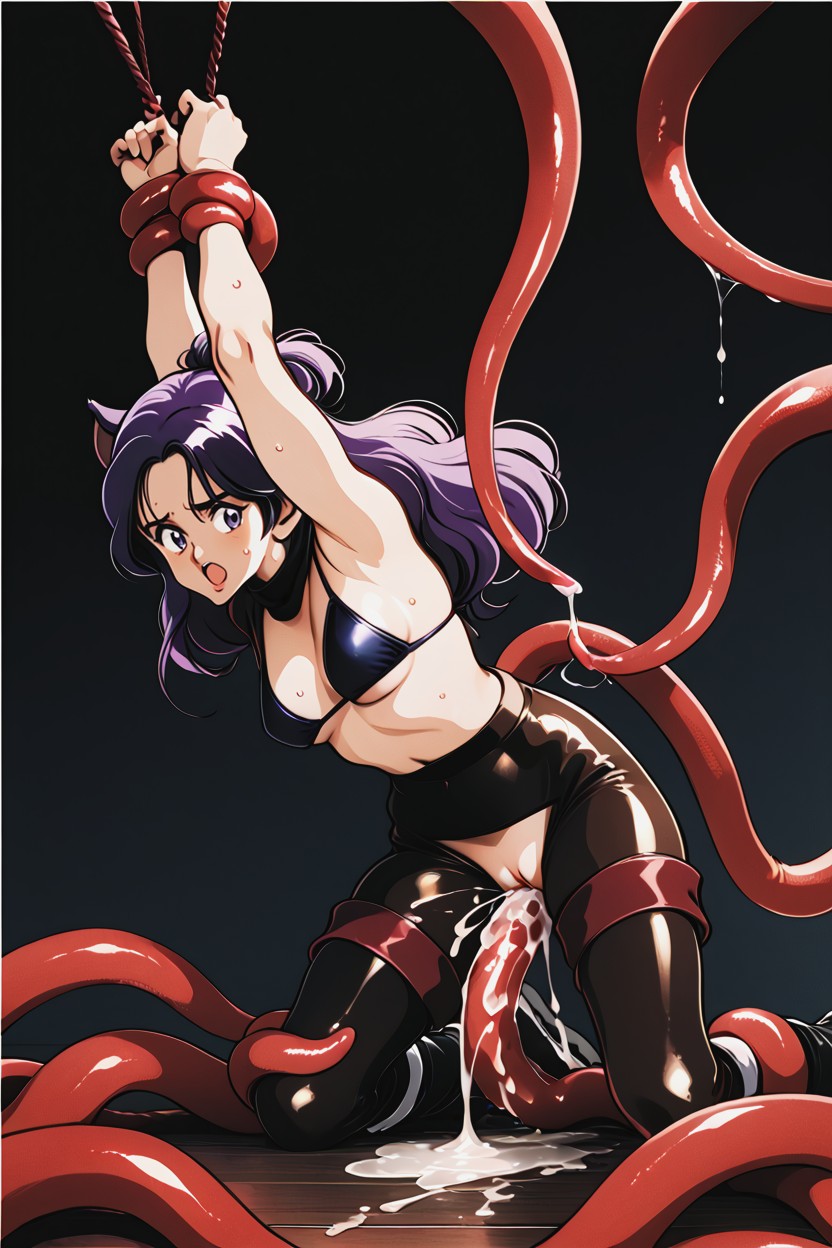 Knee High Boots With Peep Toes, Double Penetration, Torches Hentai IA