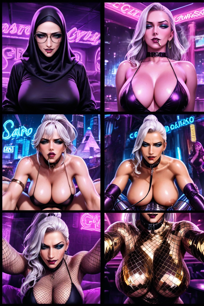 Natural Toned Eyeshadow, Restrained, Multiple Views Hentai AI Porn