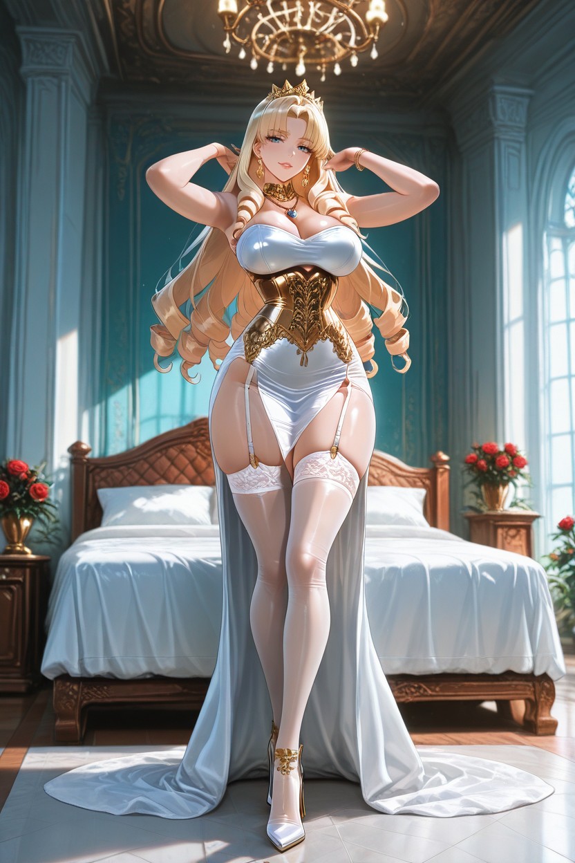 Maigre, No Panties, Gold Tiara On Her Head Porno IA Hentai