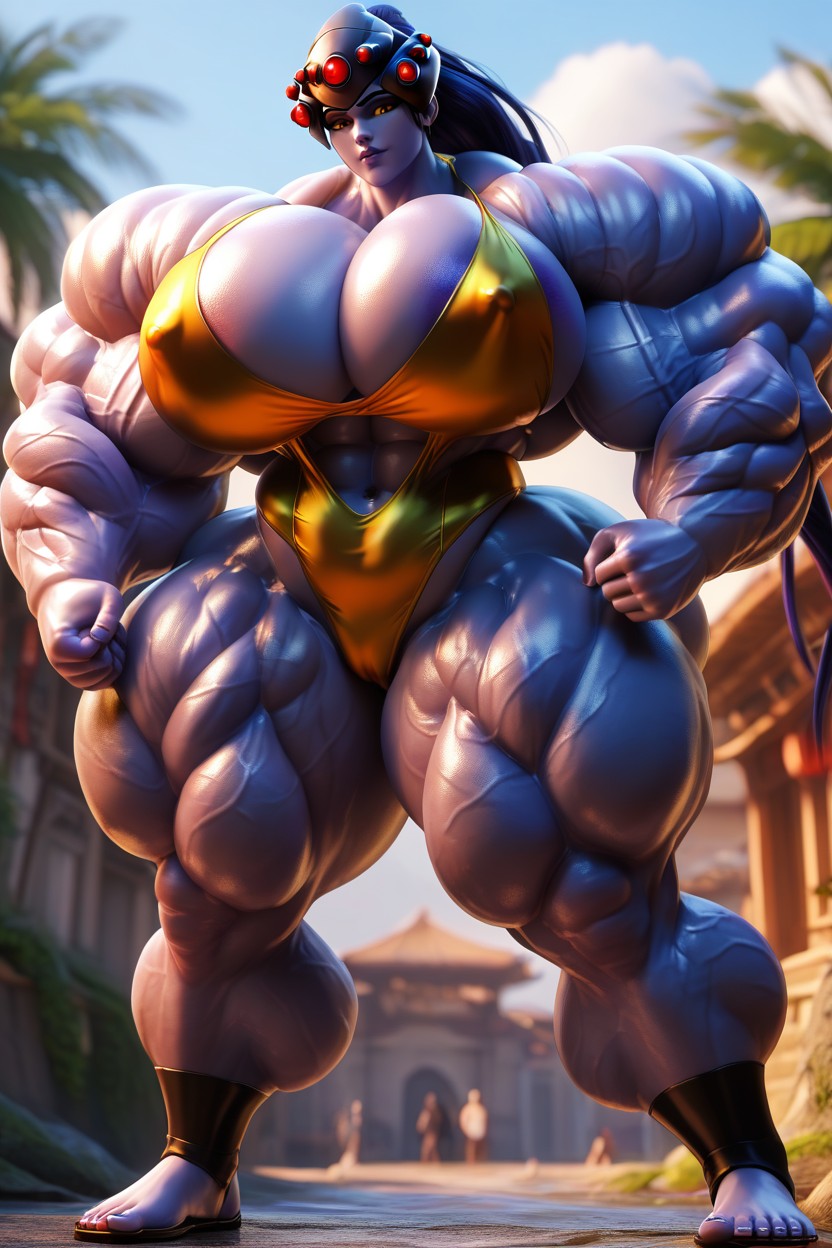 Impossibly Snatched Waist, Hyper Massive Calves, Pecho Colosal Hentai IA