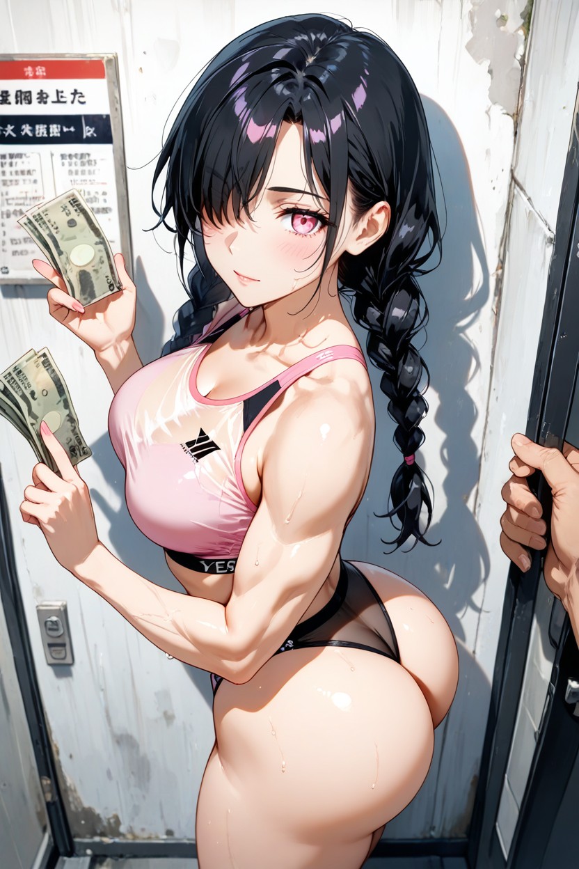 Against The Wall, Asymmetrical Face, Snatched Waist Hentai IA