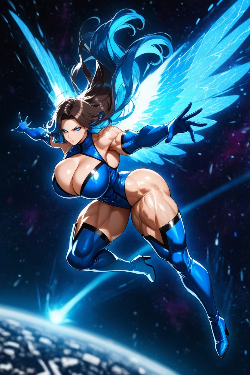 Empowered, Sleeveless, Thigh High Boots Hentai IA