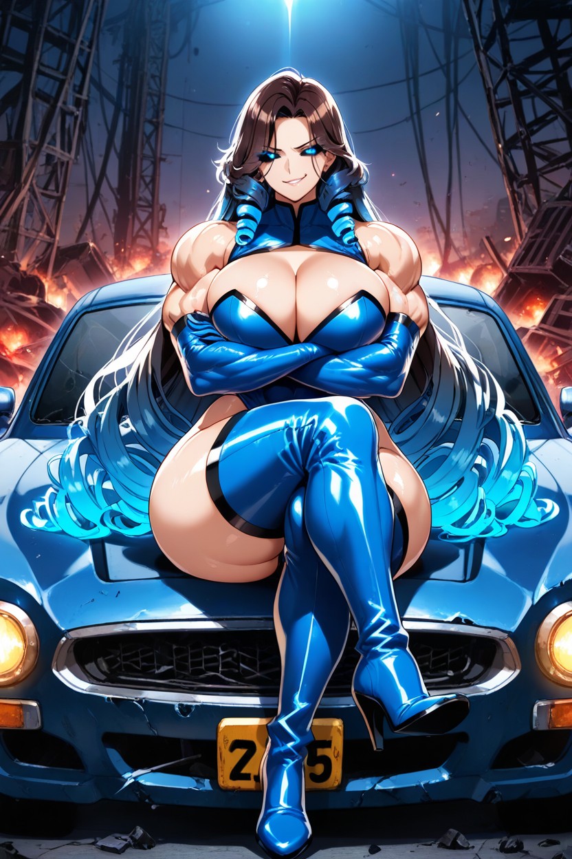 Amazonian, Confident, Elbow Length Gloves Porno IA Hentai