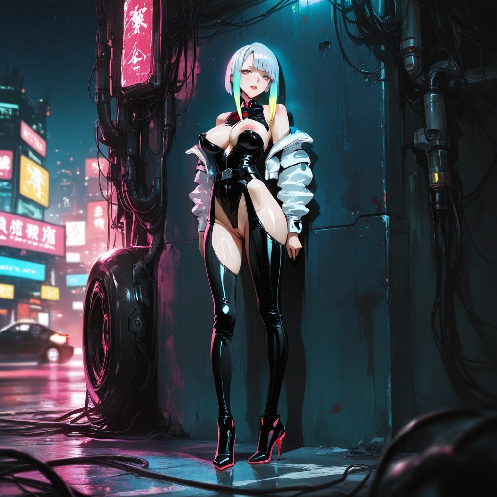 Subtle Imperfections On Surfaces, Cyberpunk Edgerunners, Black Belt ヘンタイAIポルノ