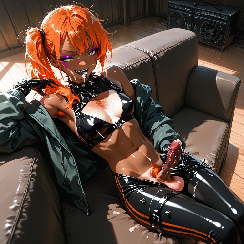 Knees Together, Ginger, Selfsucking Hentai AI Porn
