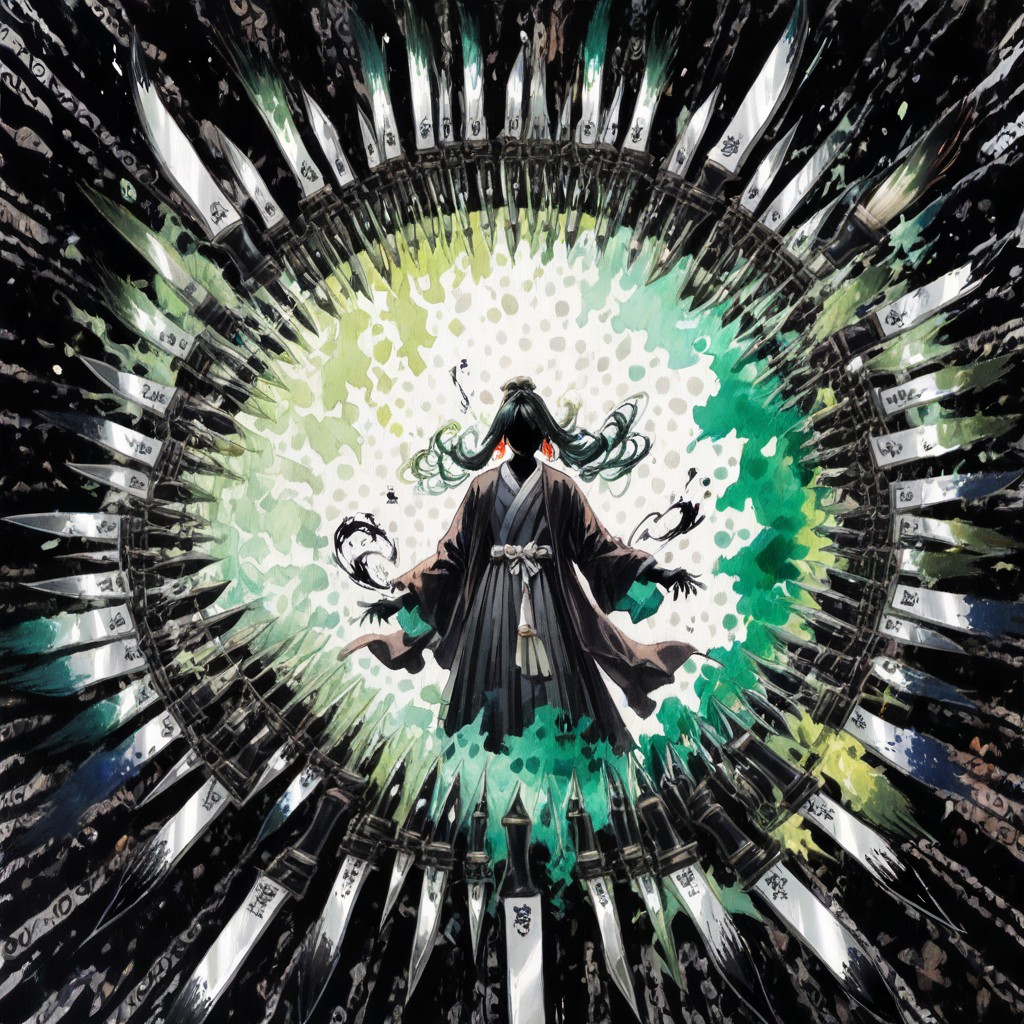 Swirling Toxic Mist And Leaves Blown Through The Air, Robes Fluttering, Spontaneous Brushwork Art Style Hentai AI Porn