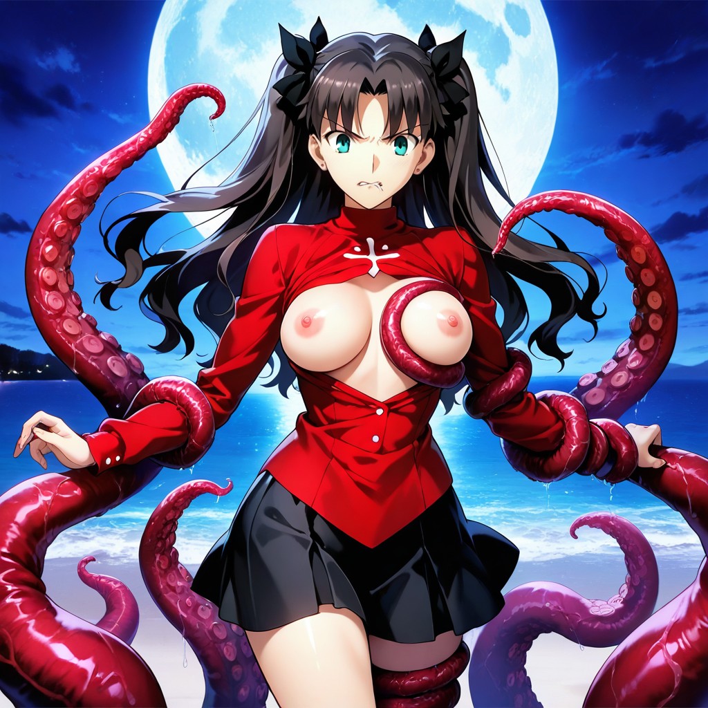 Hourglass Figure, 25+, Tentacles Restrained Her Arms Hentai AI Porn