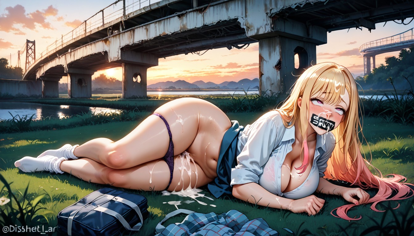Deep Grass, Clothes Mess, Long Length Hentai AI Porn