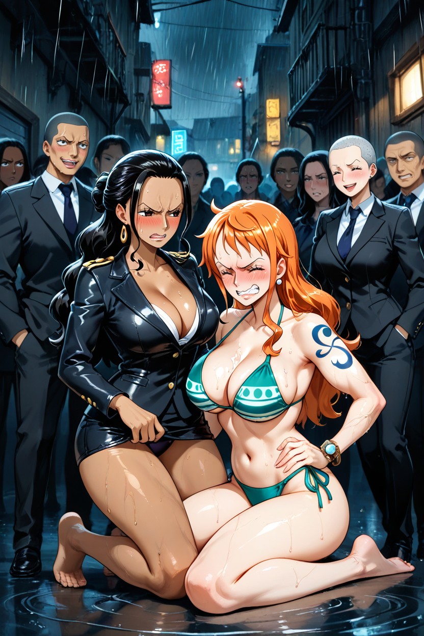 Bikini, Bad Women Corrupts Nami, Yuri Hentai AI Porn