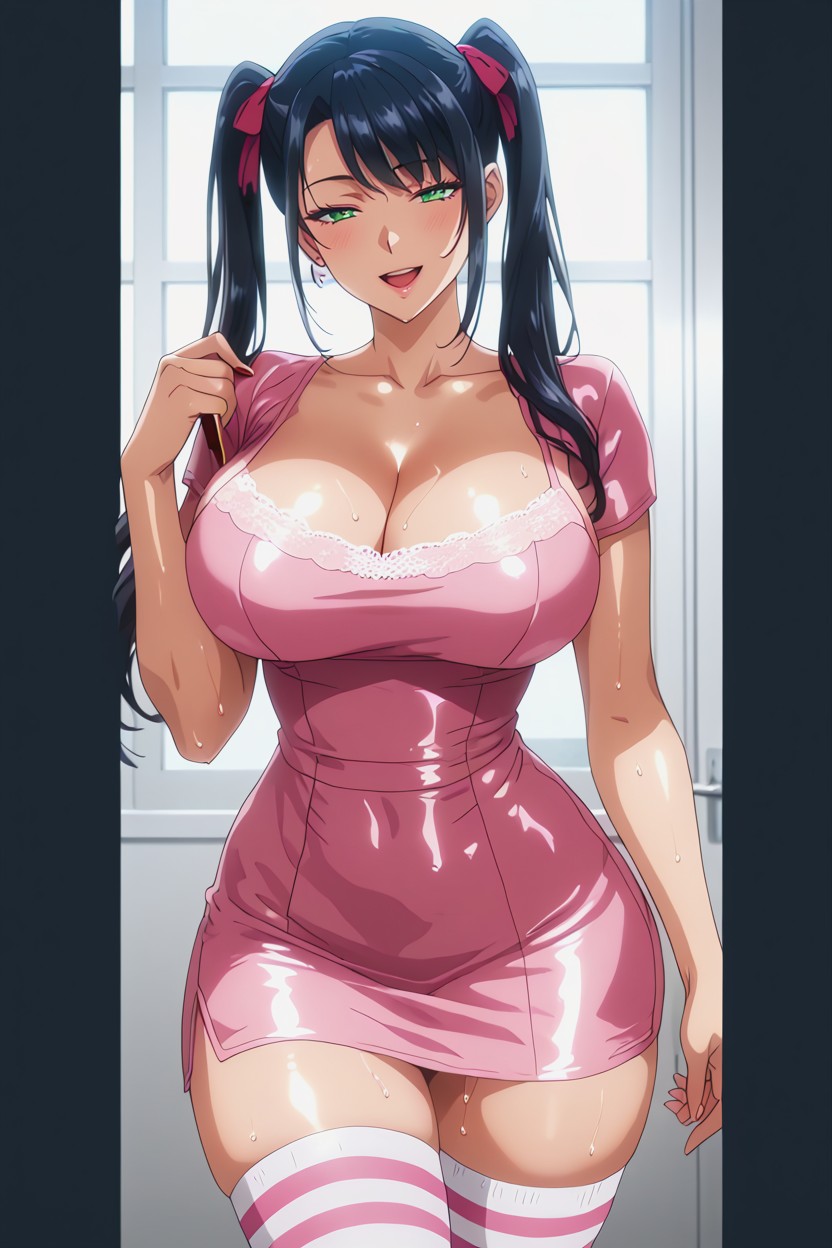 Black Hair, Extremely Slutty, Voluptuous Hentai AI Porn