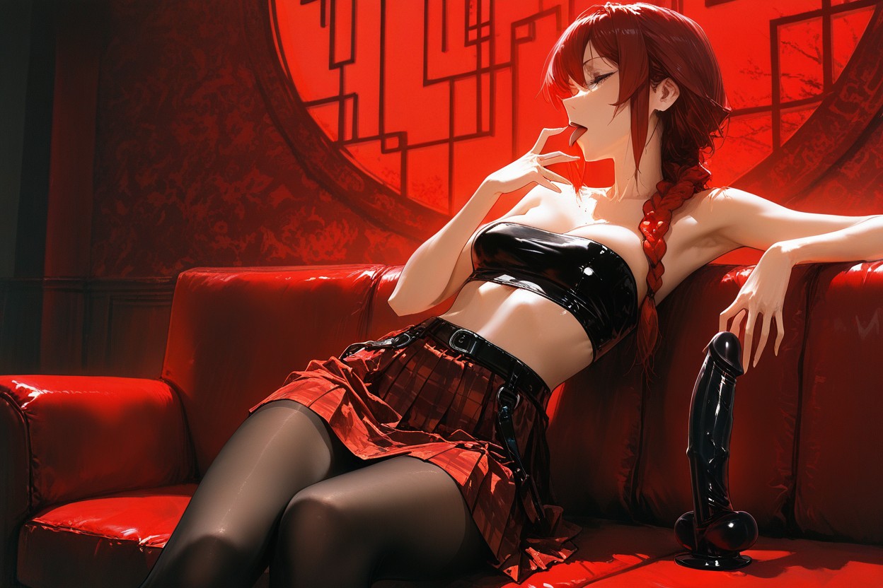 18+, Sleeveless, Red Hair Hentai AI Porn