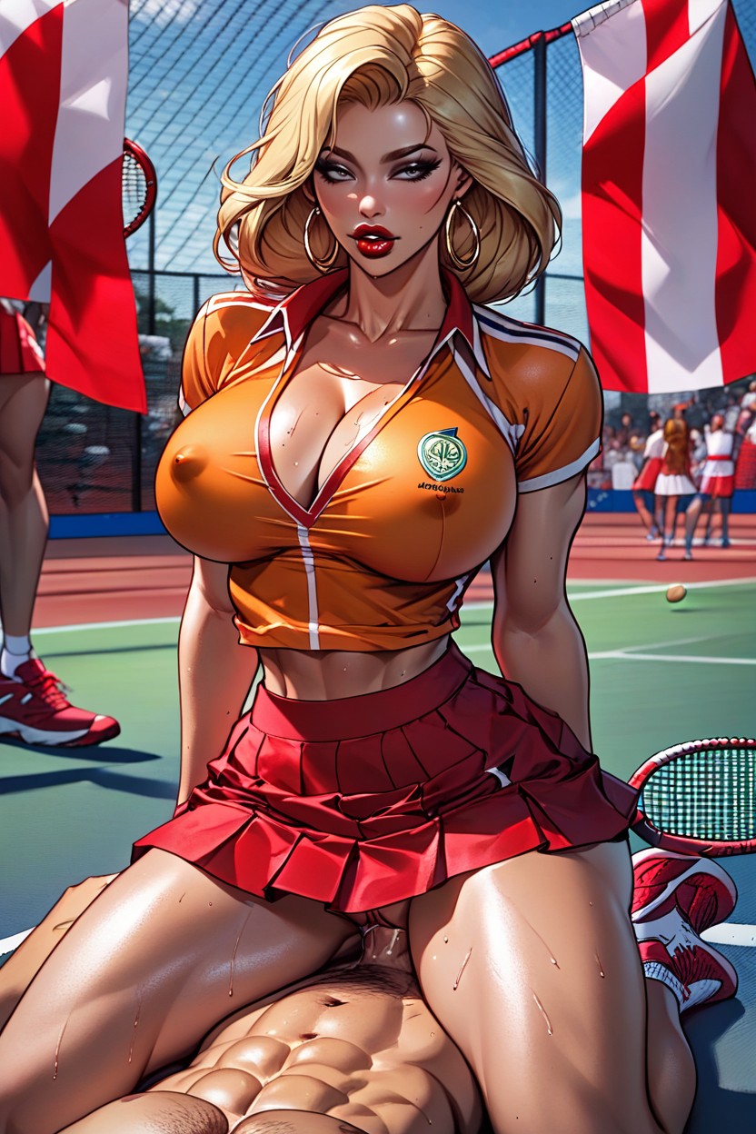 Long Eyelashes, Vaginal Sex, Tennis Court Hentai AI Porn
