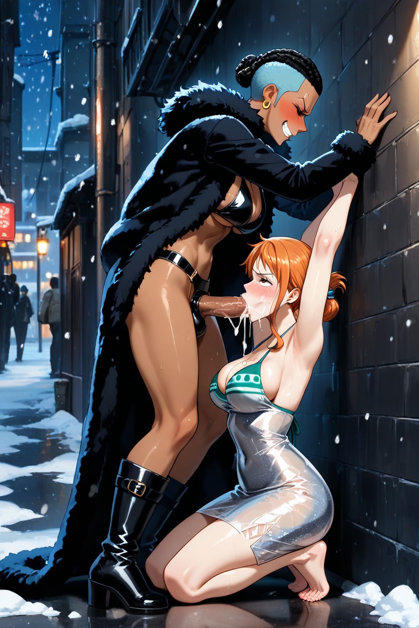 Night, Beggar Fucks Nami Against The Wall, Boots Hentai AI Porn
