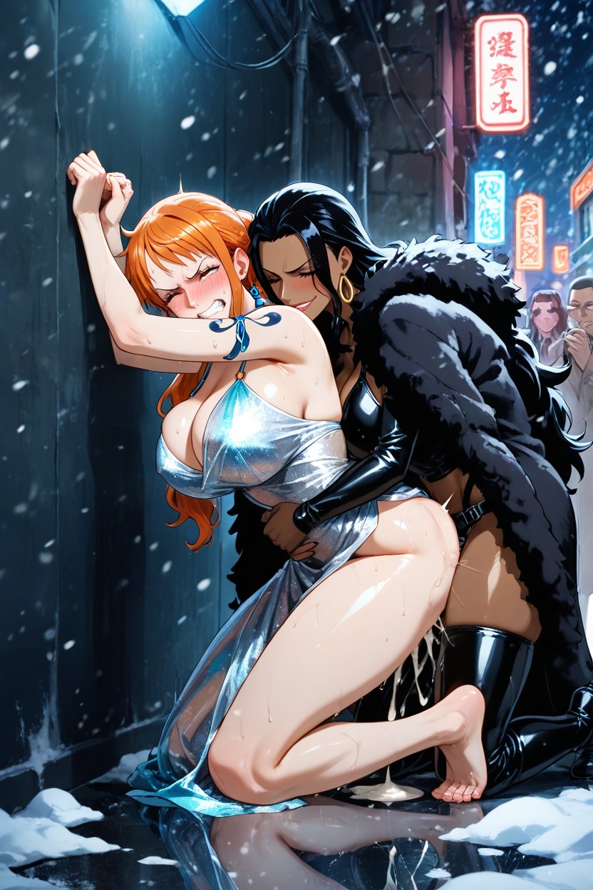 Nami Barefoot, Lesbian Sex, Rotten Teeths Hentai AI Porn