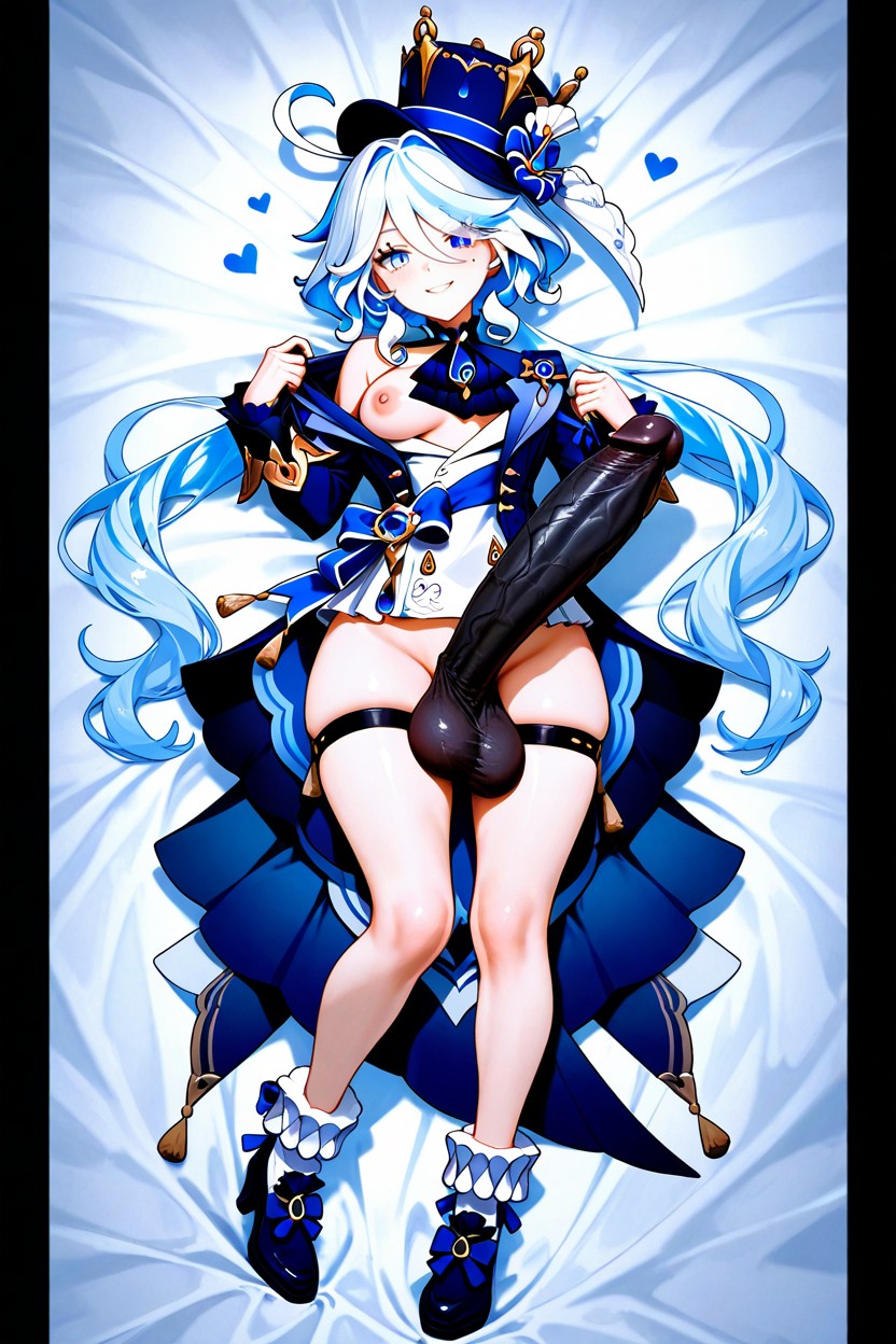 Full Body, One Breast Exposed, Pony Cock Hentai AI Porn