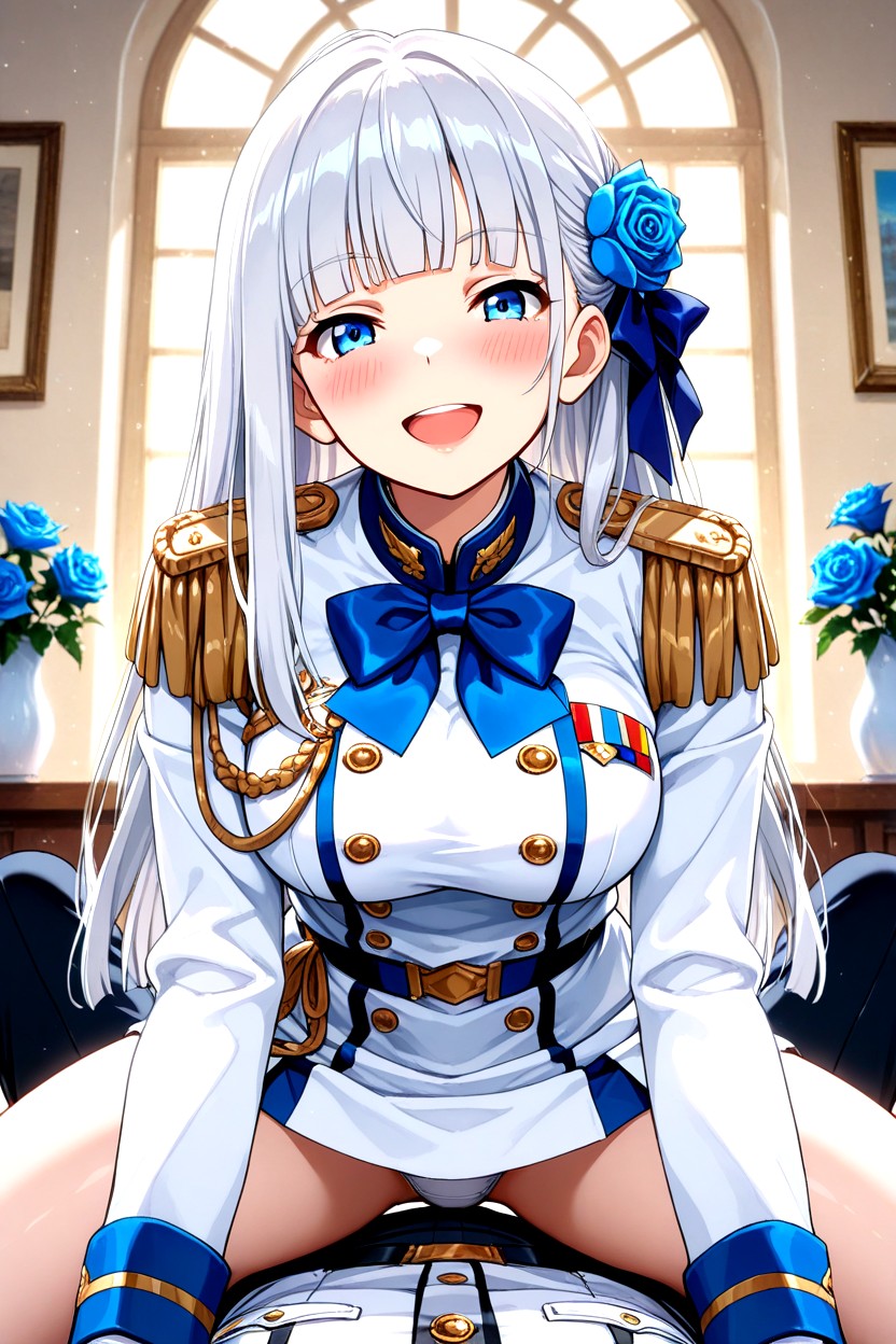 Skirt, Hair Ribbon, Blue Eyes Hentai AI Porn