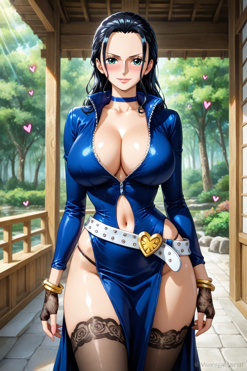 Dark Blue Dress, High Resolution, Hearts In The Air Hentai AI Porn