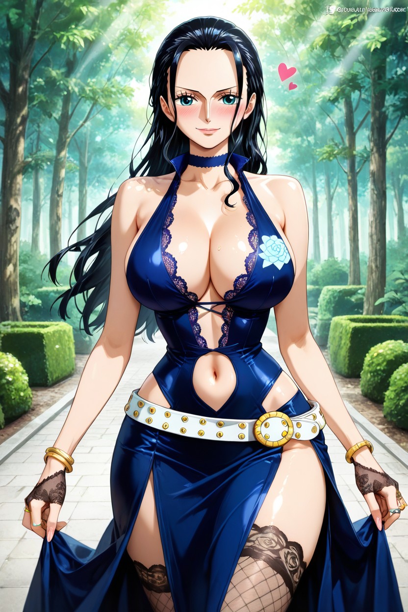Perfect Waist, Japanese Garden With Forest, Perfect Hourglass Figure Hentai AI Porn