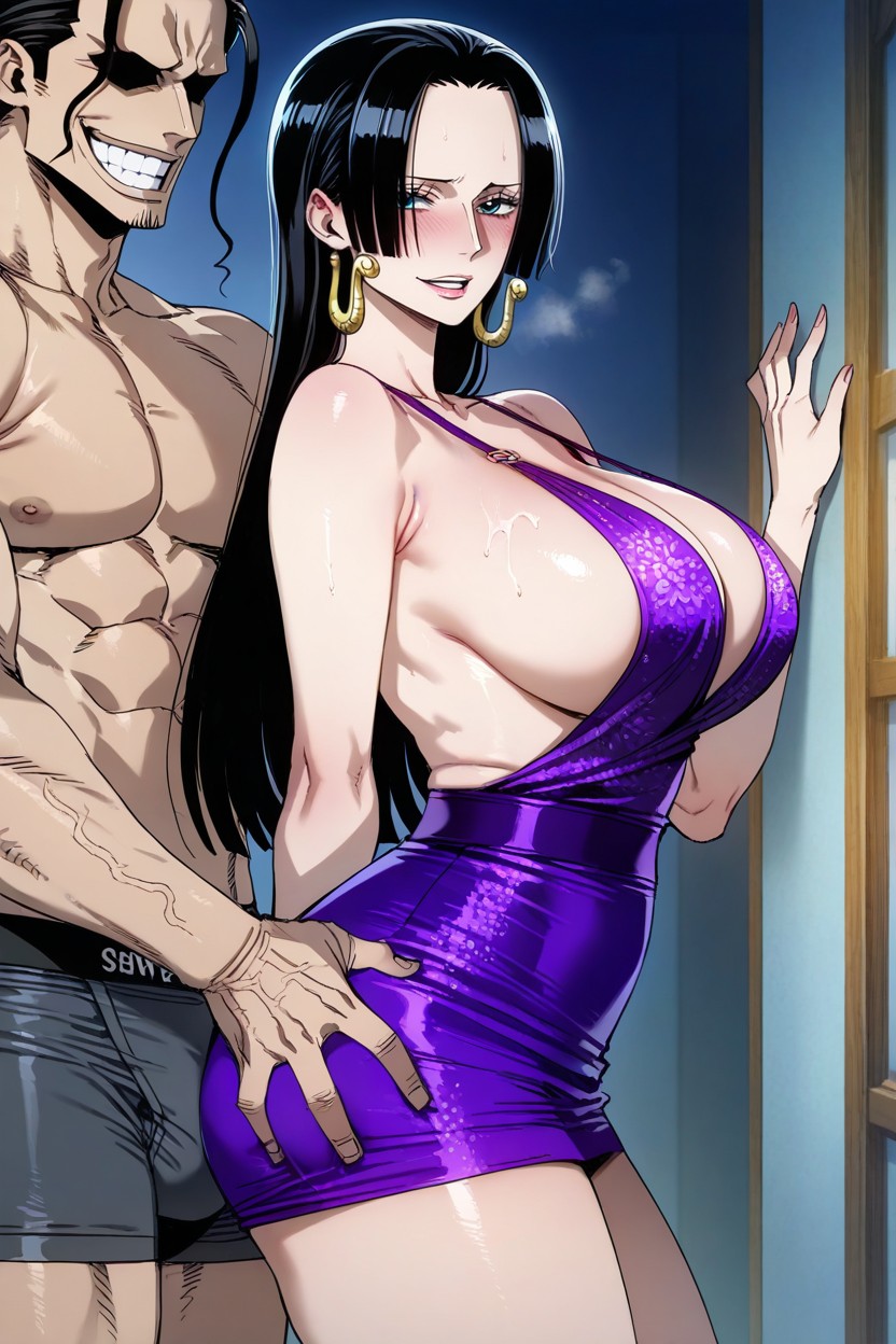 Man In Boxer Brief, Pencil Art Stilization, Gritting Her Teeth Hentai AI Porn