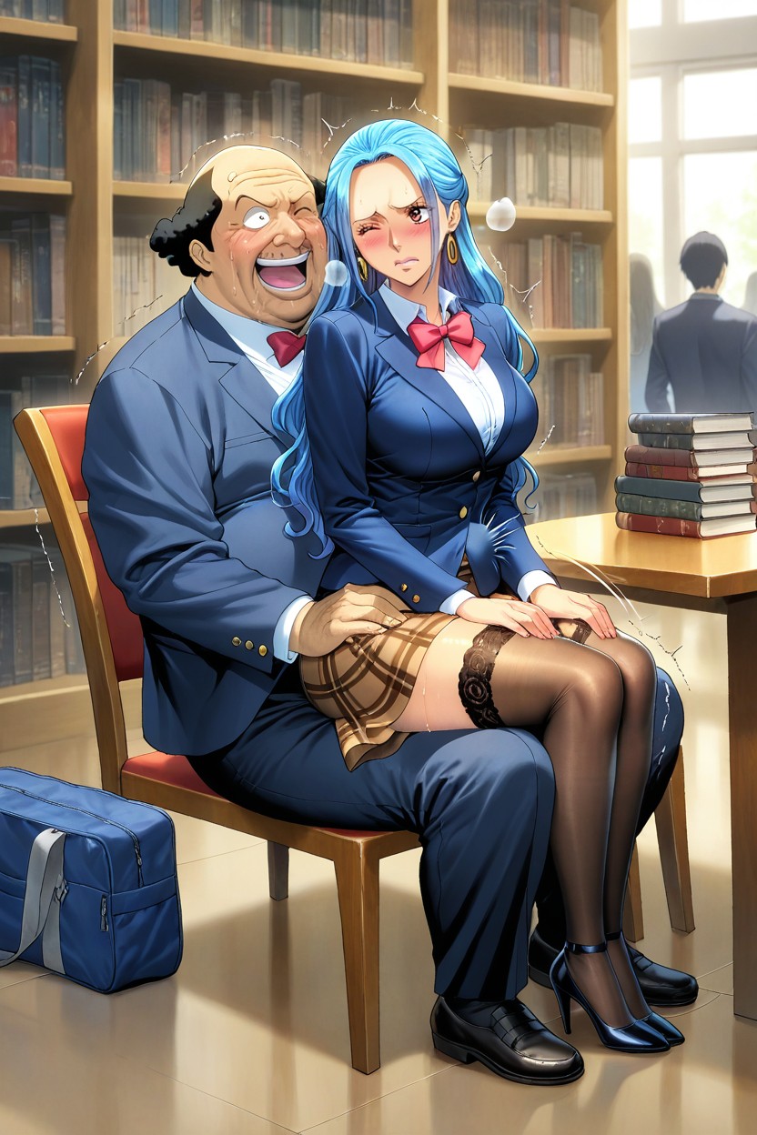 Looking Away To The Side, Red Bowtie, Nefertari Vivi From One Pieceartist Homare Hentai IA