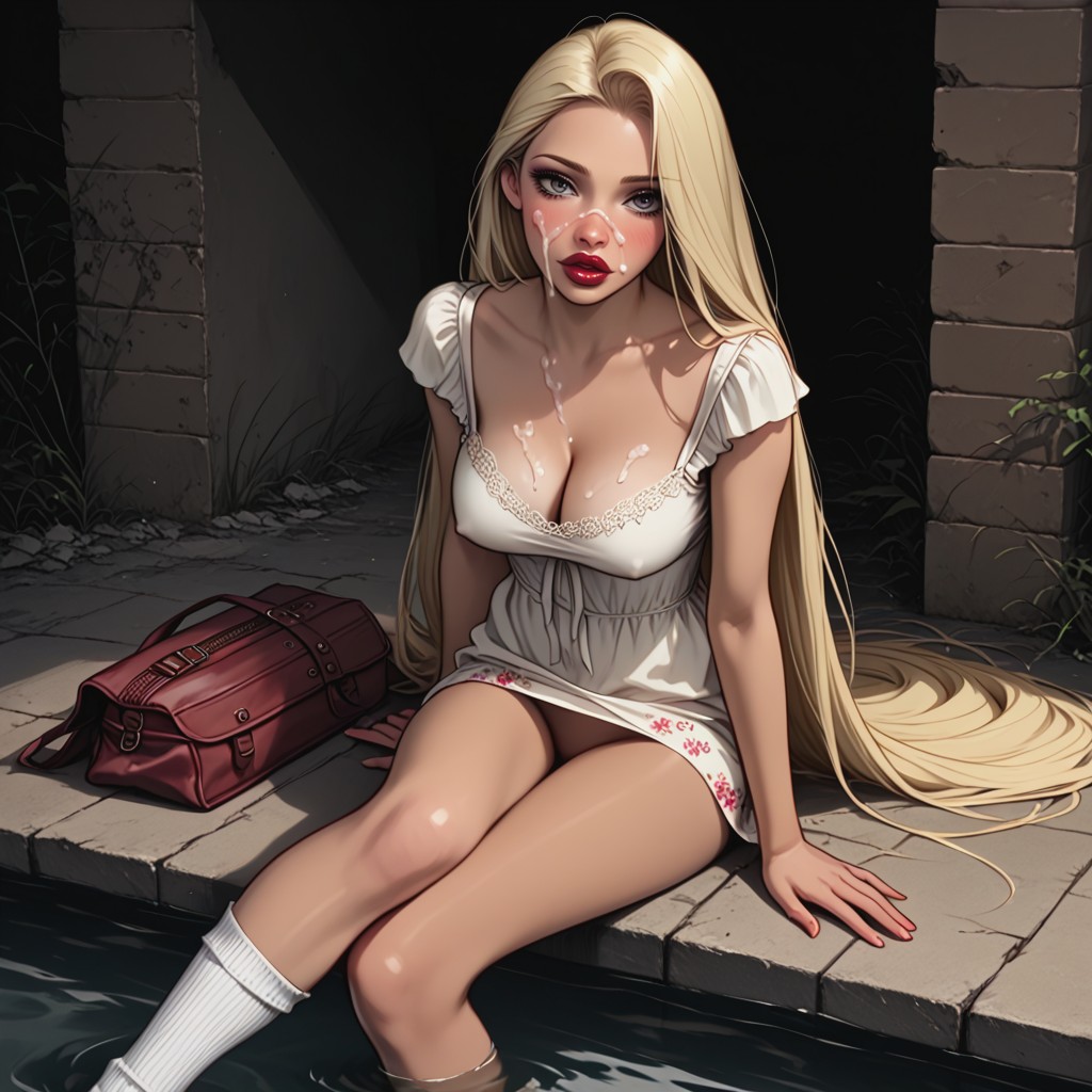 Skinnyleg, Lifted Sundress, Eyelashes Hentai AI Porn