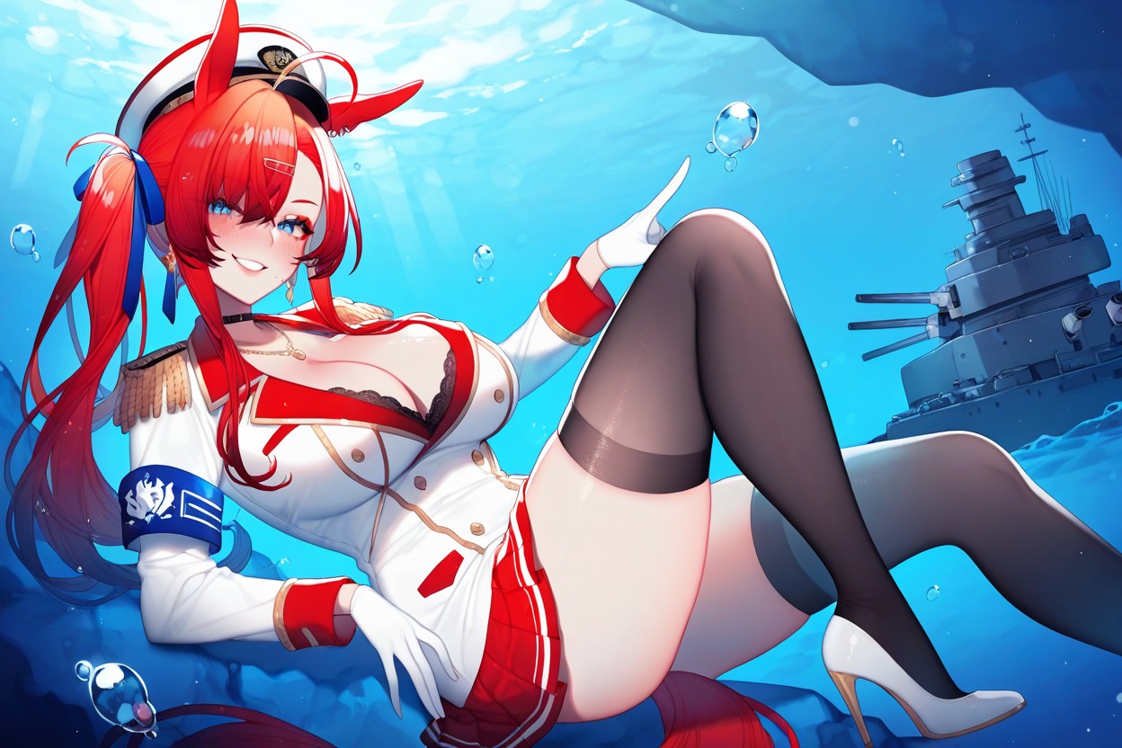 Nanoless Style Horsegirl, Commanding It Forward Her Other Hand Is On Her Hip, Traviesa Hentai IA