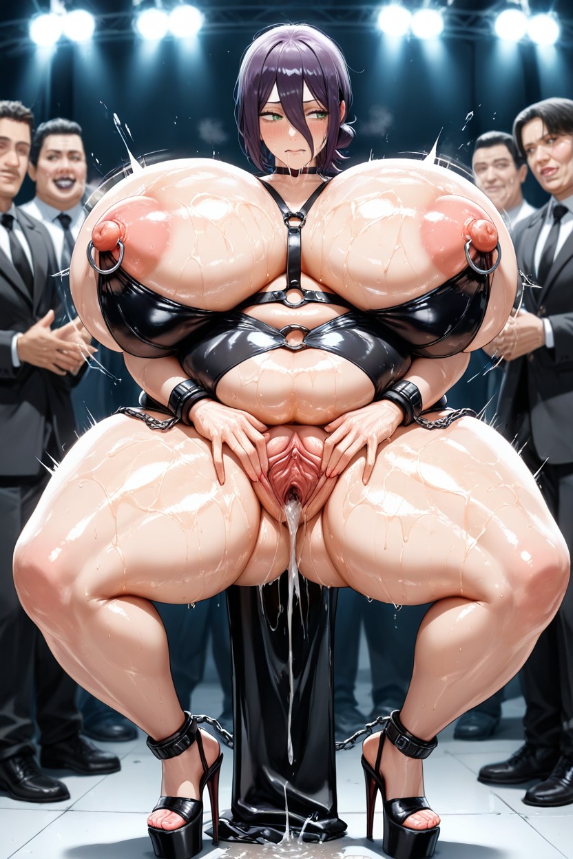 Puffy Pussy, Nipple Piercing, Female Hentai IA