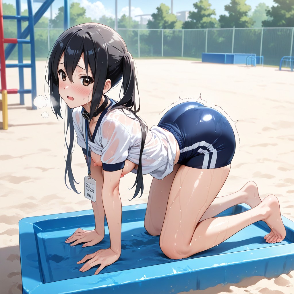 Heat, Hands On The Ground, Solo Hentai AI Porn
