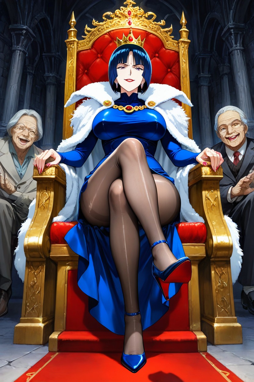 Luxury Anime Aesthetic, 60+, Flurry White Cape On Her Shoulder Hentai AI Porn
