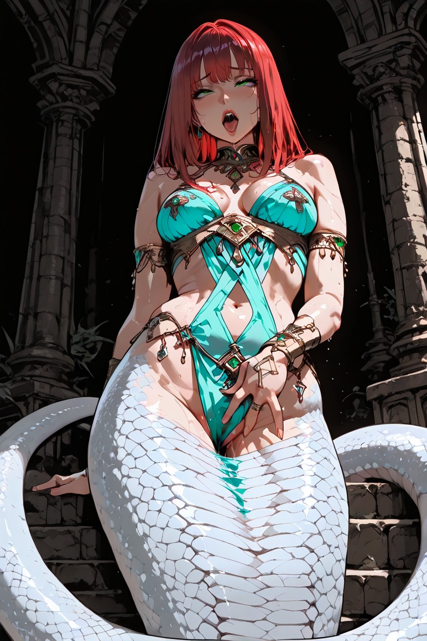 Ahegao, Red Hair, Sweaty Hentai AI Porn