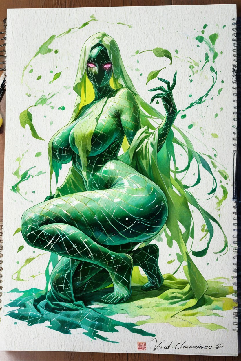 Visual Emphasis On Gesture And Silhouette Rather Than Detail, Rough Black Brush Outlines, Spontaneous Brushwork Hentai AI Porn