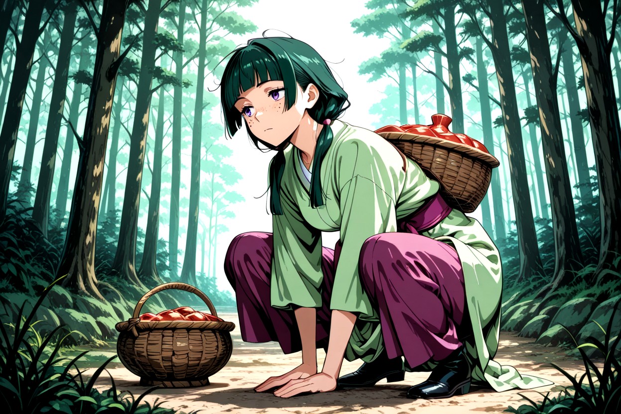 Pink And Green Hanfu, Compact Face, Small Ass Hentai AI Porn