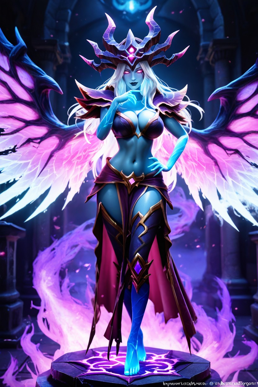 Medium Ass, Blue Skin, D Render Game Hentai AI Porn