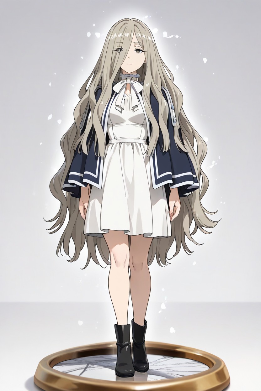 Subdued Gaze, Blank Expression, Reserved Presence Hentai IA