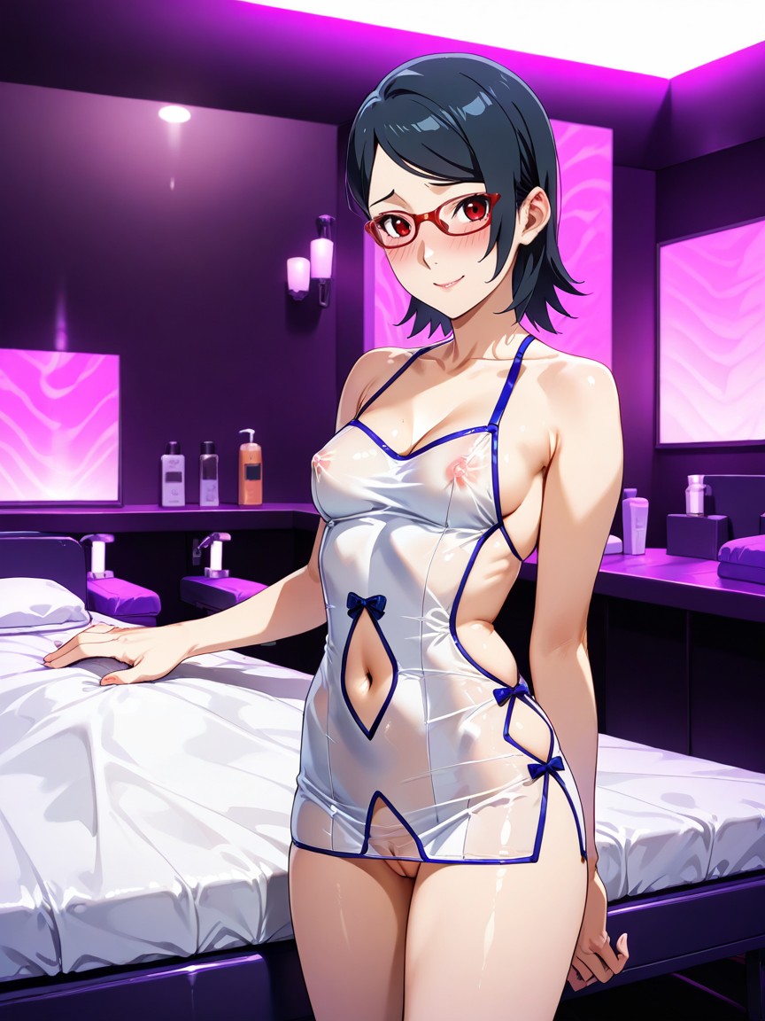 Slightly Smile, Side View, Blushing Hentai AI Porn