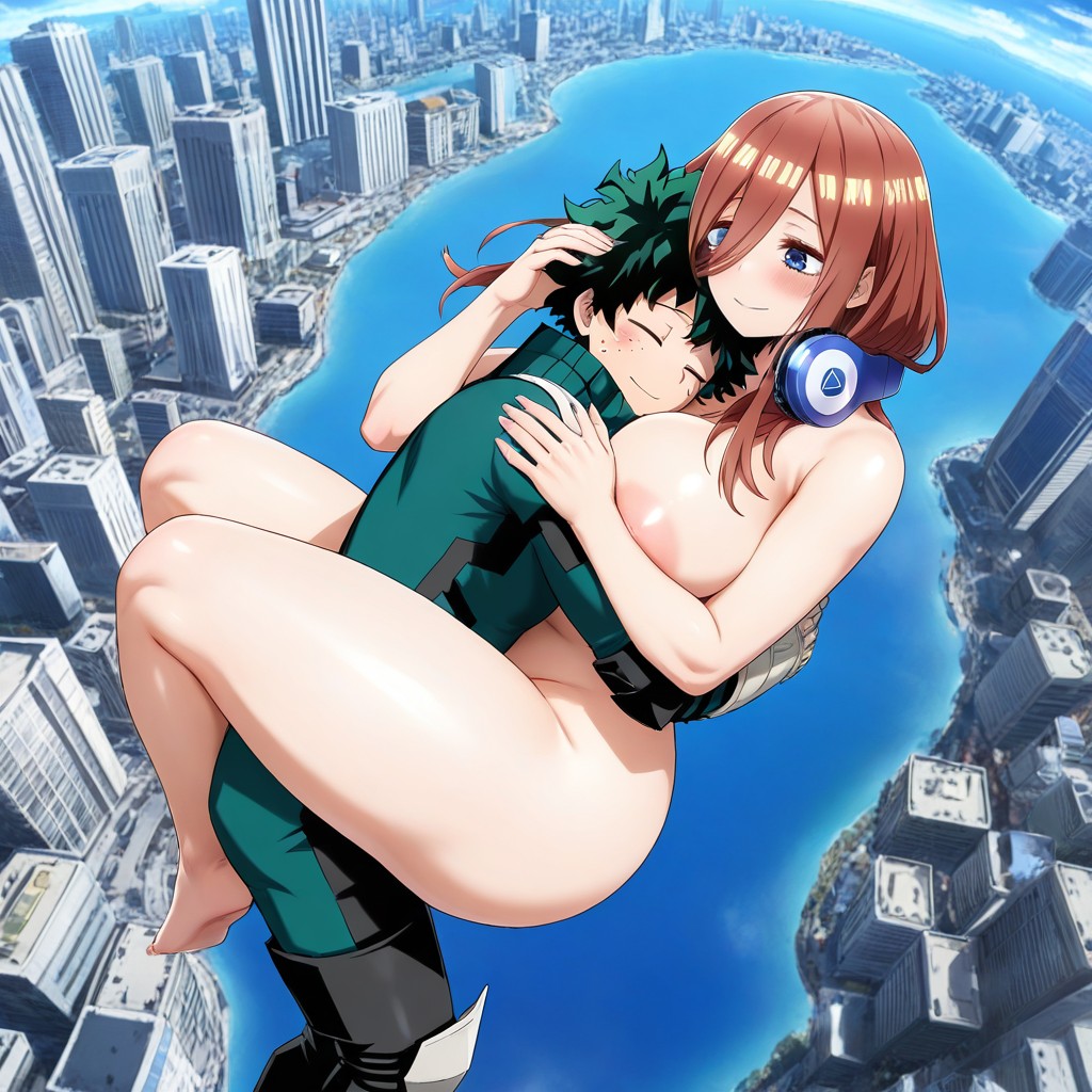 Izuku Midoriya From Bnha, Flying, Nakano Miku Is Woman Hentai AI Porn