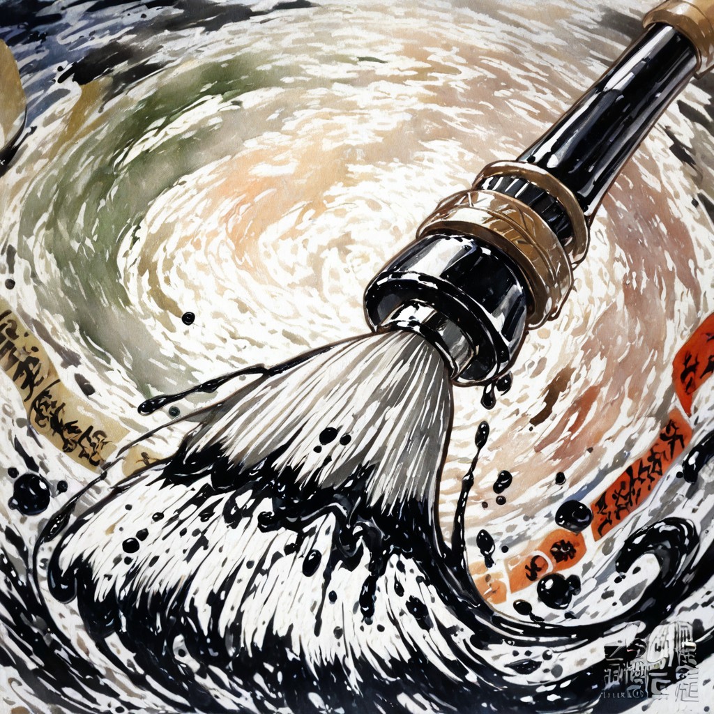 Banners And Spears Forming From Wet Ink, 18+, Uneven Ink Density Hentai AI Porn