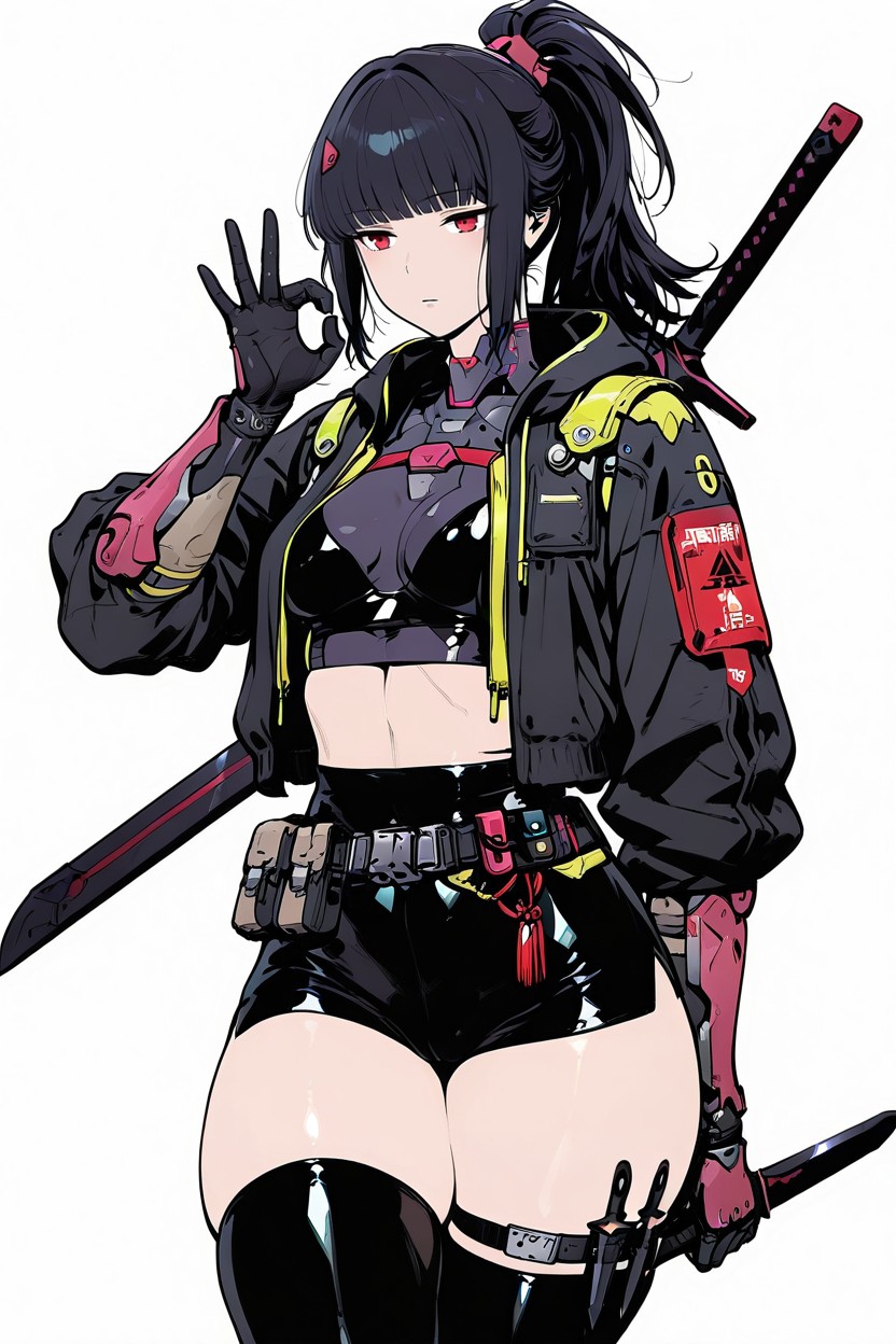 Samurai, Sword, Focus Face Hentai IA pornografia